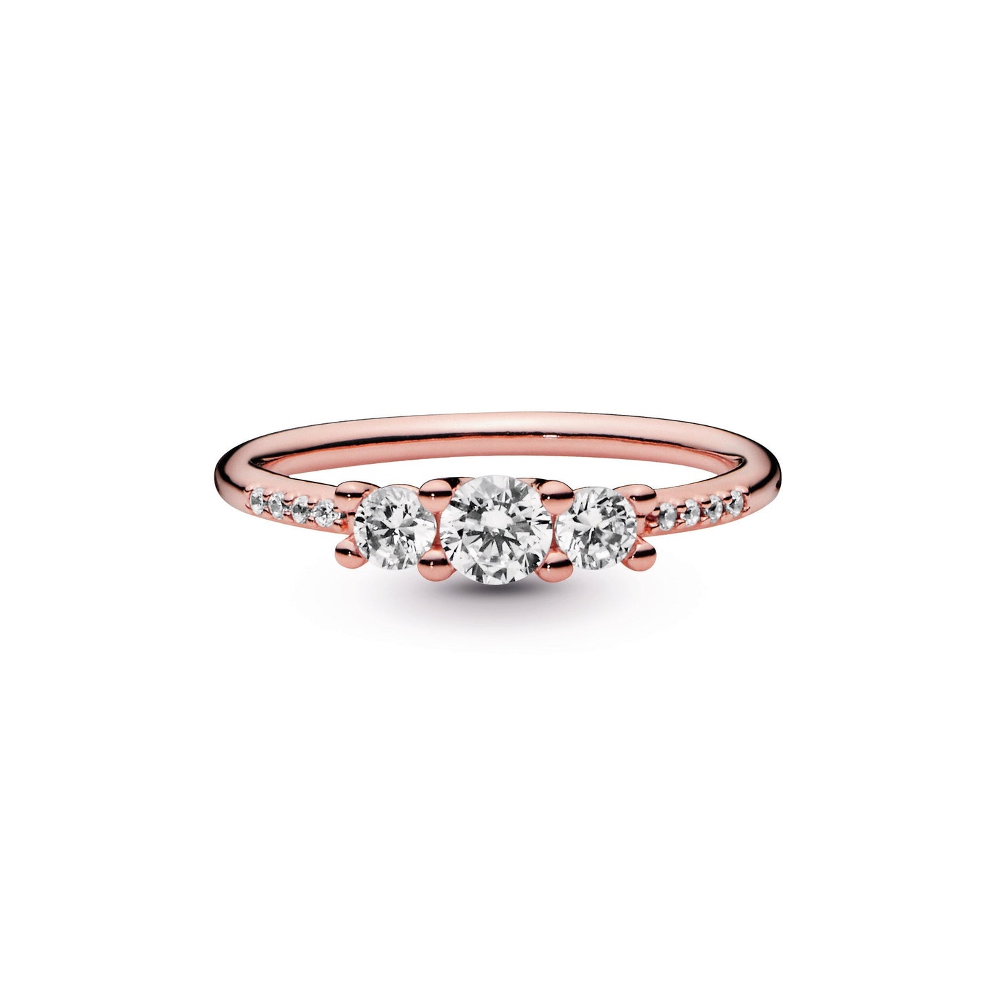 Clear Three-Stone Ring Popular Style Premium Collection