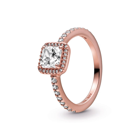 Square Sparkle Halo Ring Popular Style Premium Collection