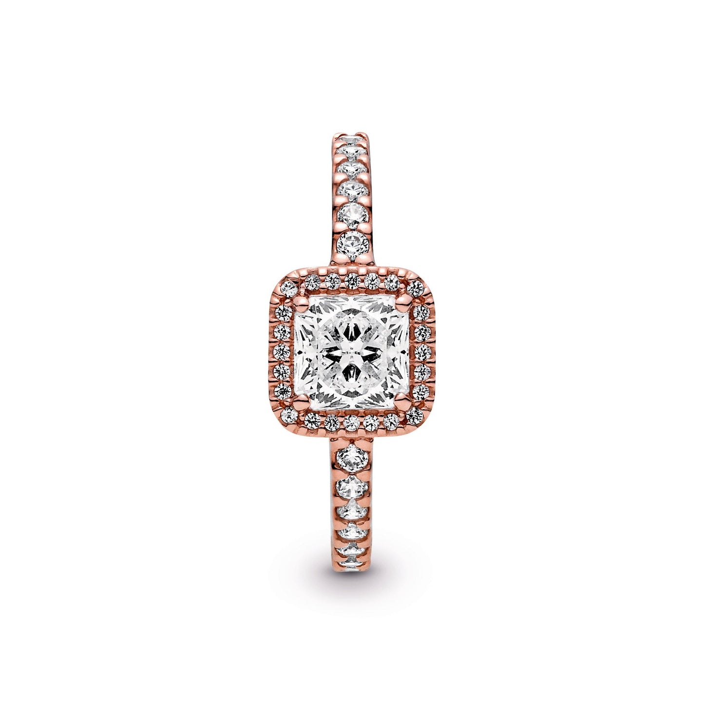 Square Sparkle Halo Ring Popular Style Premium Collection