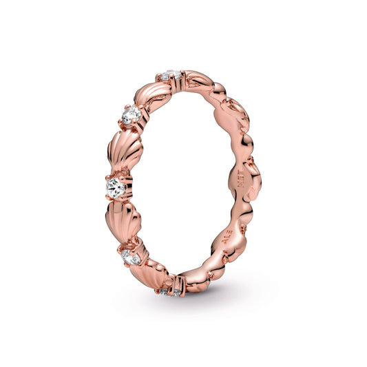Sparkling Seashell Band Ring Popular Style Premium Collection