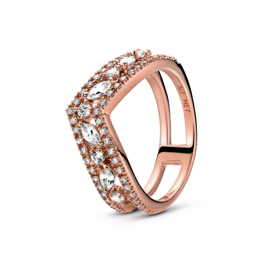 Sparkling Marquise Double Wishbone Ring Popular Style Premium Collection
