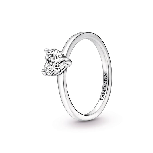 Sparkling Heart Solitaire Ring Popular Style Premium Collection