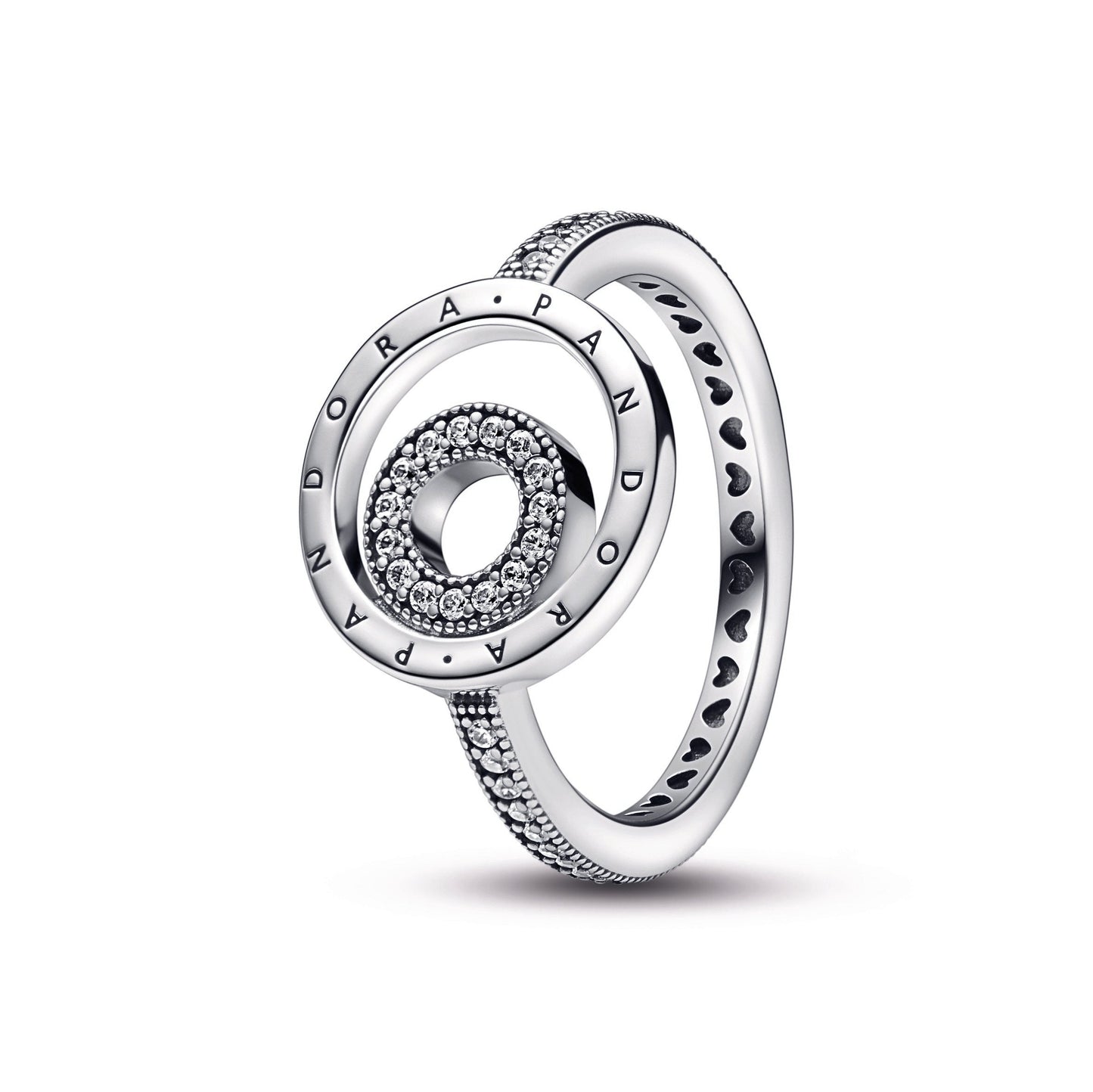 Pandora Signature Logo Circles Pavé Ring Popular Style Premium Collection