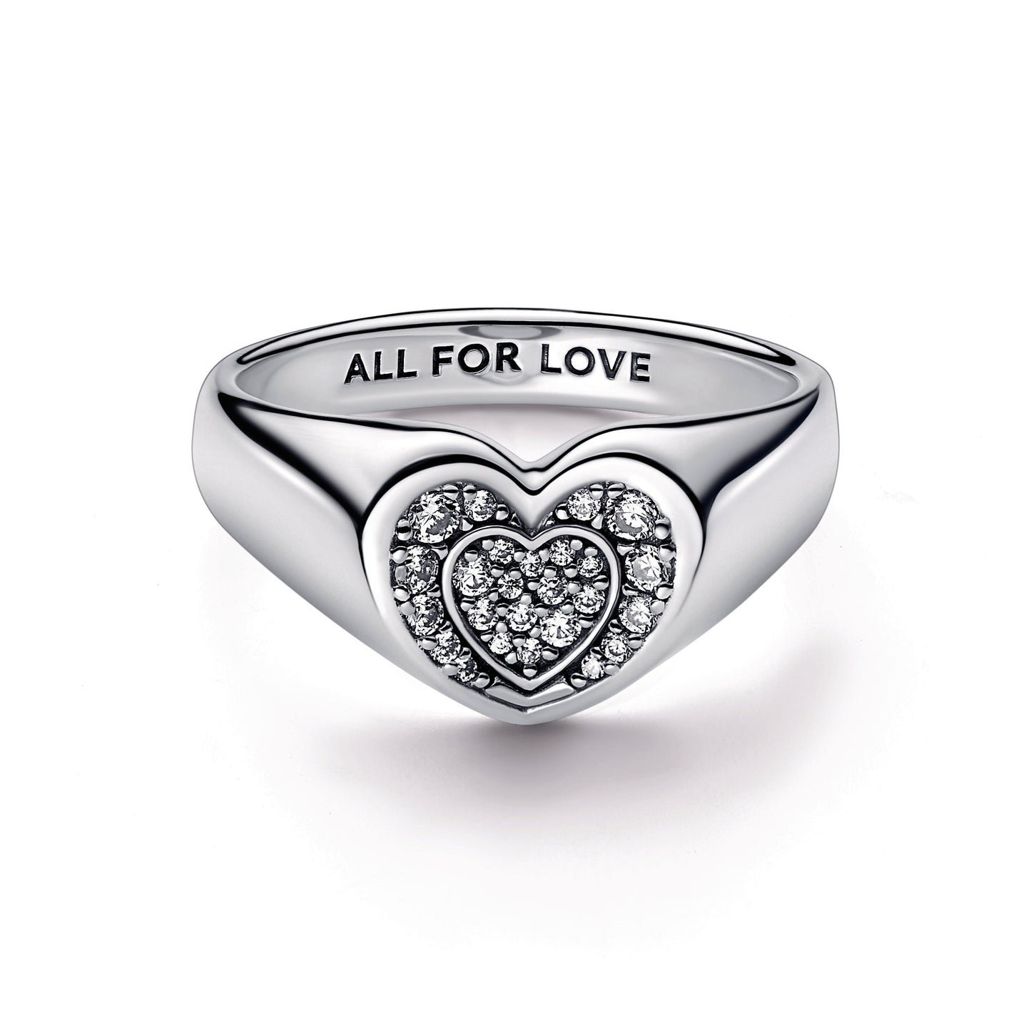 Radiant Heart Pavé Signet Ring Popular Style Premium Collection