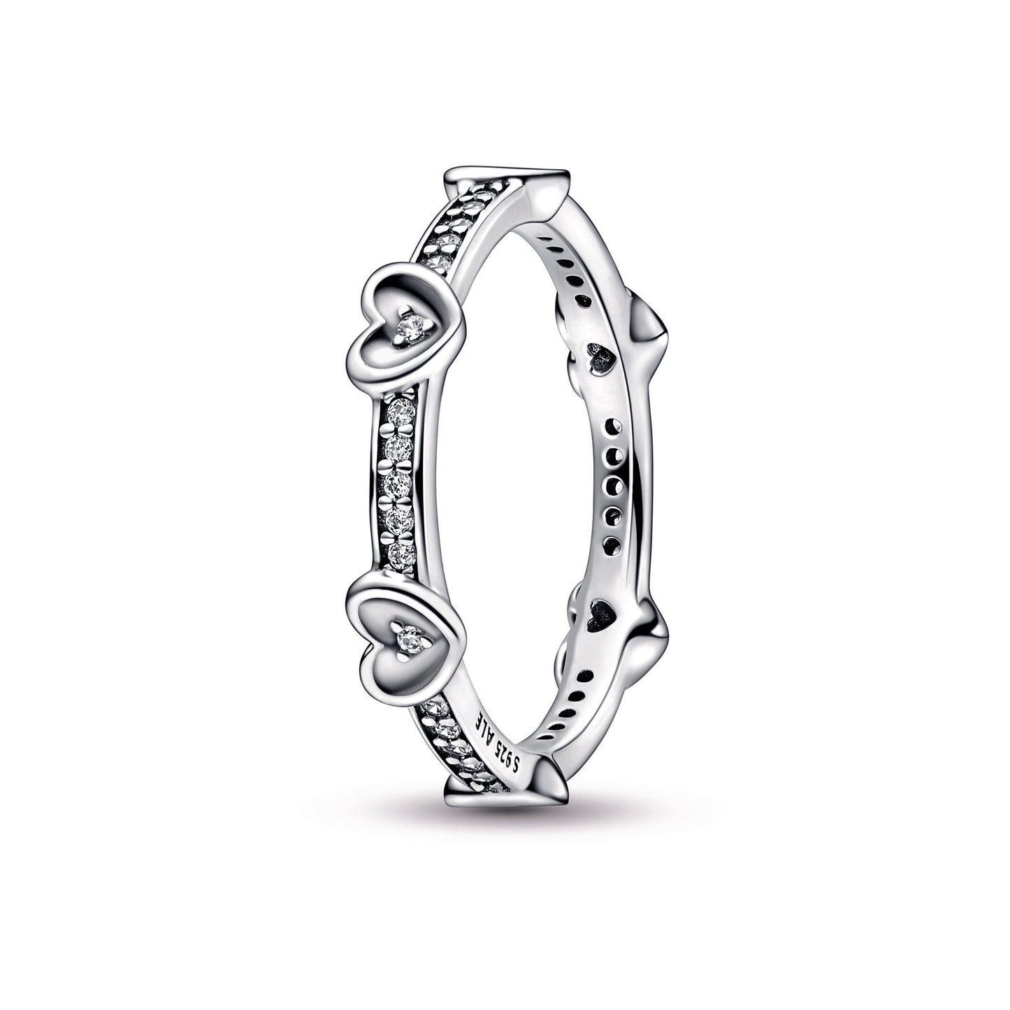 Radiant Sparkling Hearts Ring Popular Style Premium Collection