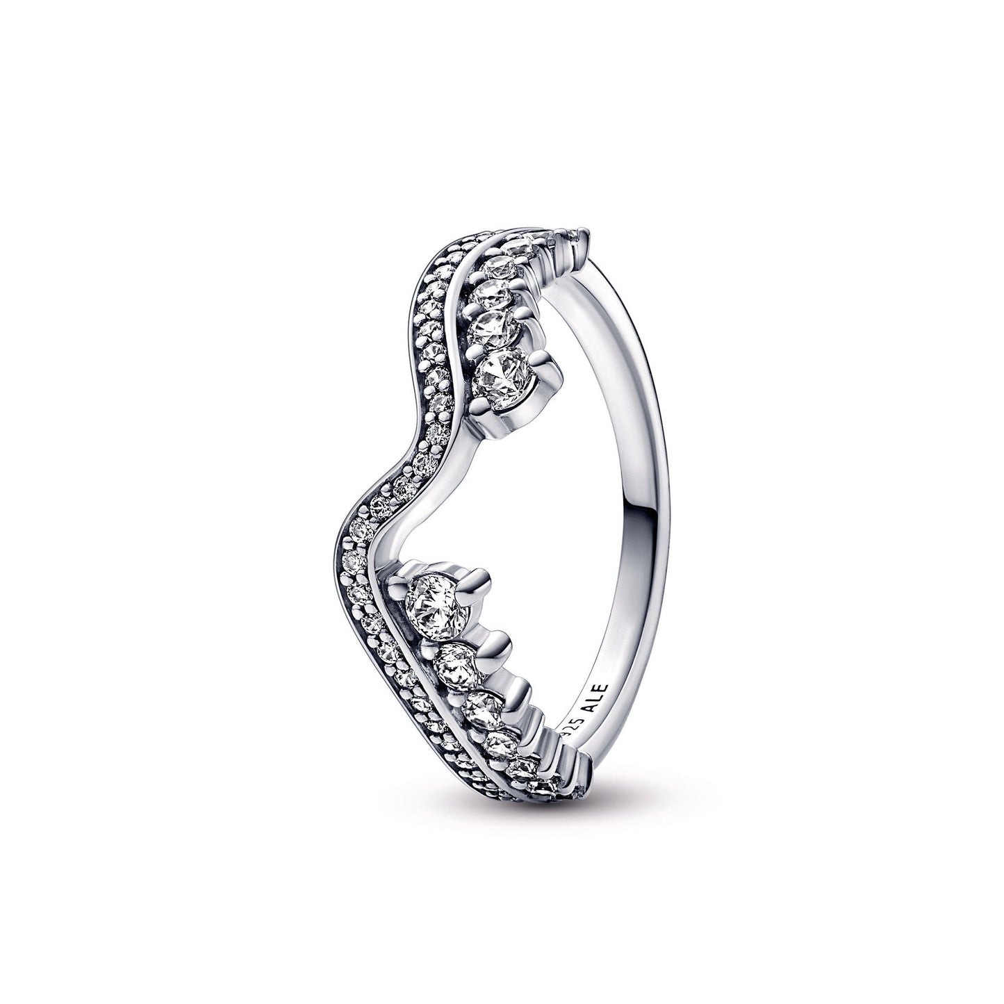 Sparkling Asymmetric Wave Ring Popular Style Premium Collection