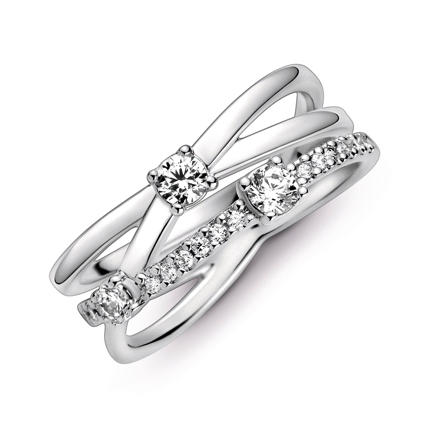 Sparkling Triple Band Ring Popular Style Premium Collection
