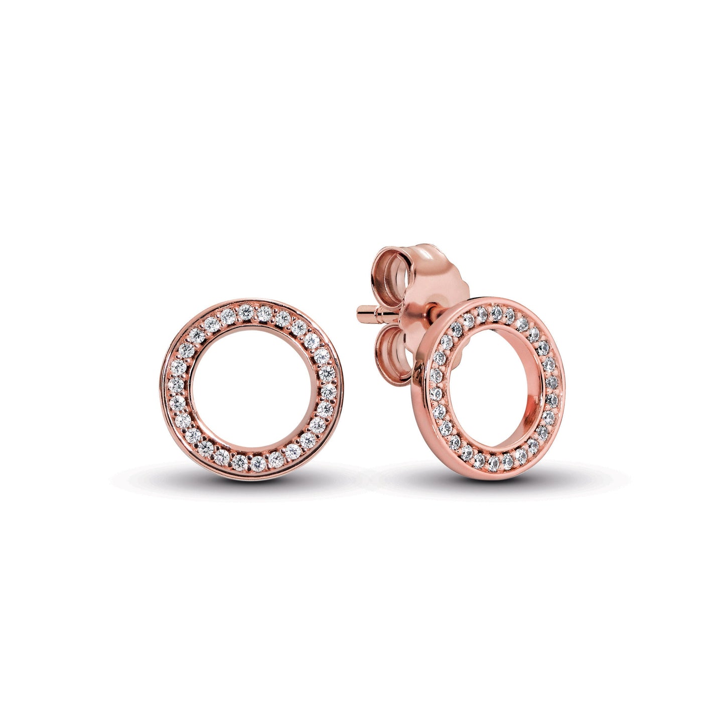 Sparkling Circle Stud Earrings Popular Style Premium Collection