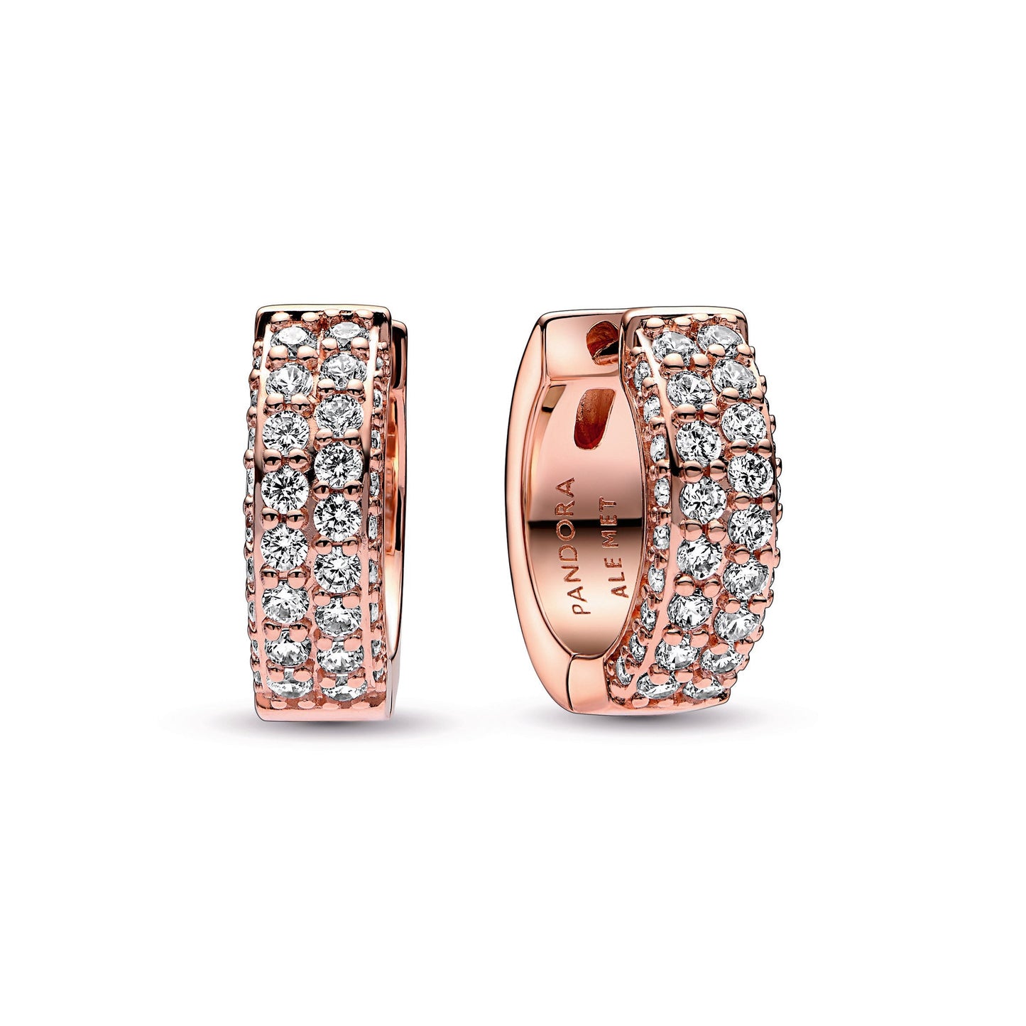 Pandora Timeless Pavé Double-row Hoop Earrings Popular Style Premium Collection