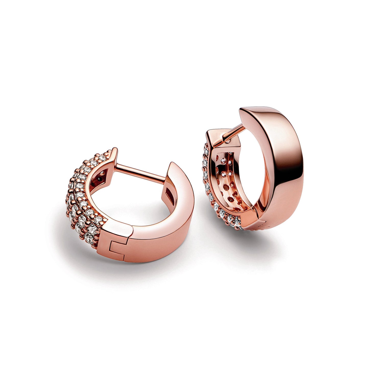 Pandora Timeless Pavé Double-row Hoop Earrings Popular Style Premium Collection