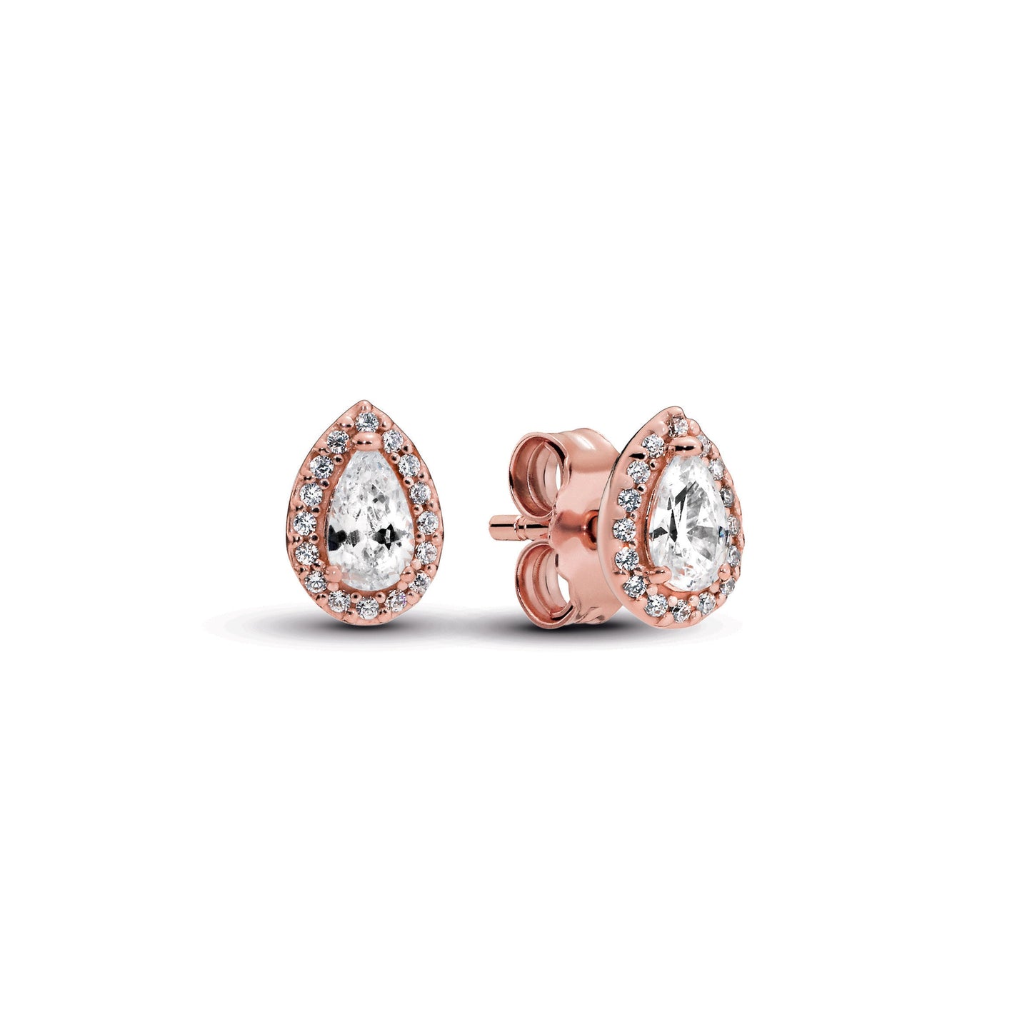 Teardrop Halo Stud Earrings Popular Style Premium Collection