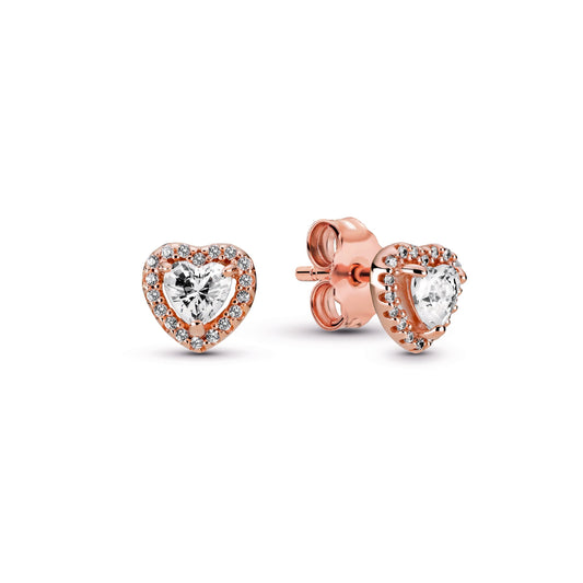 Sparkling Elevated Heart Stud Earrings Popular Style Premium Collection