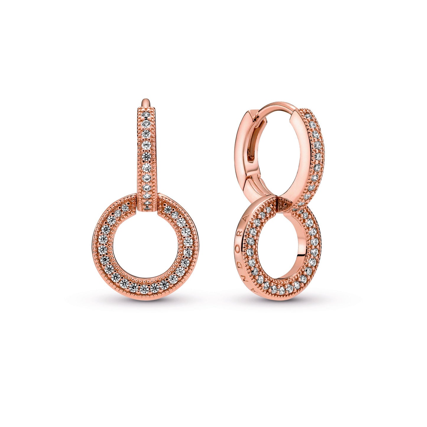 Sparkling Double Hoop Earrings Popular Style Premium Collection