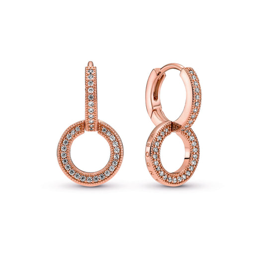 Sparkling Double Hoop Earrings Popular Style Premium Collection