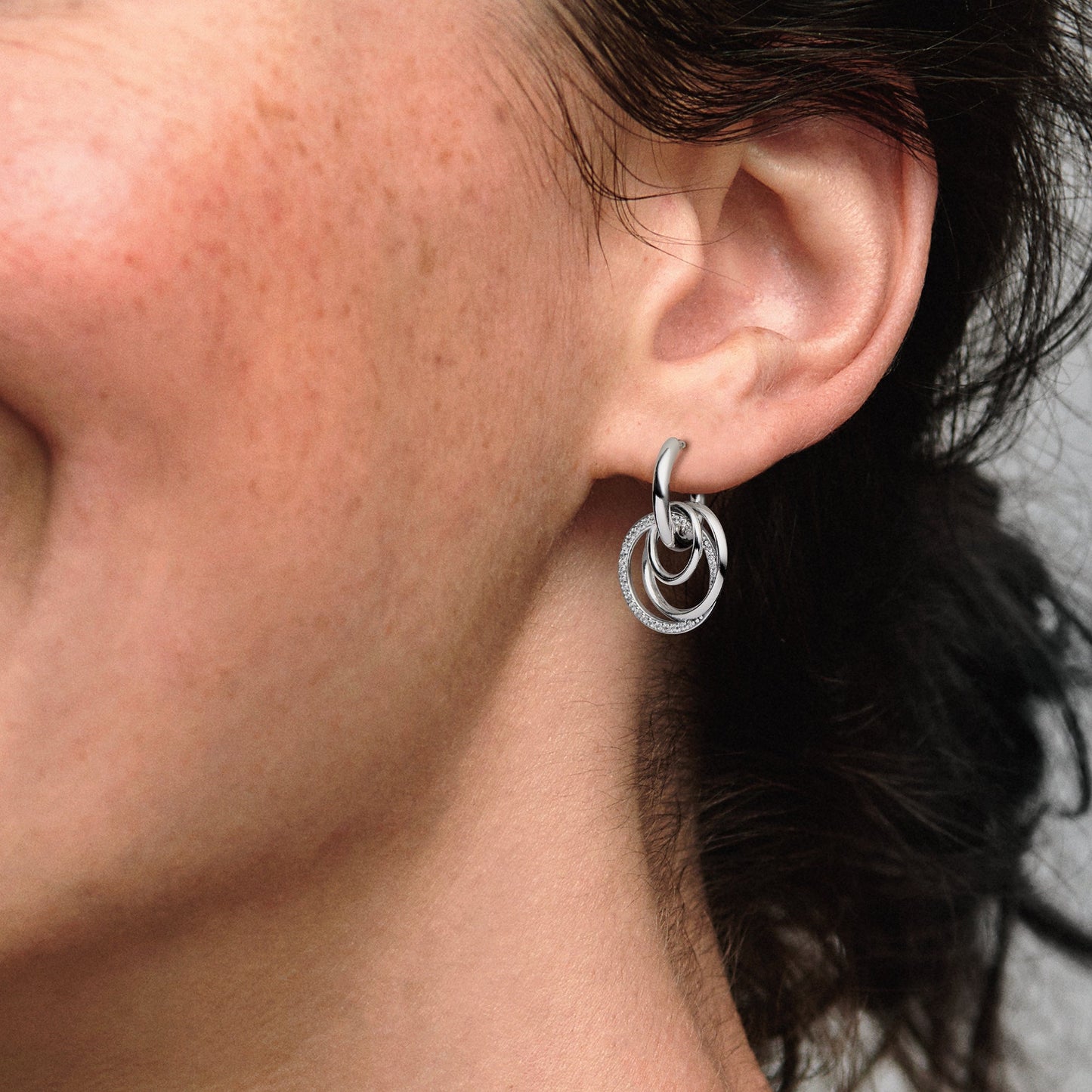 Family Always Encircled Hoop Earrings Popular Style Premium Collection