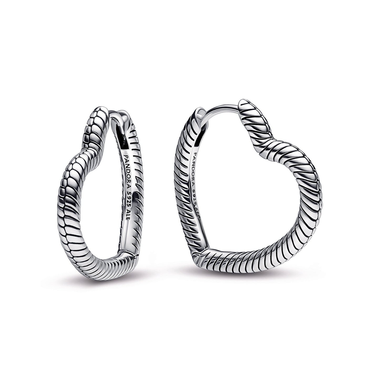 Pandora Moments Heart Charm Hoop Earrings Premium Fashion Jewelry Gift Collection