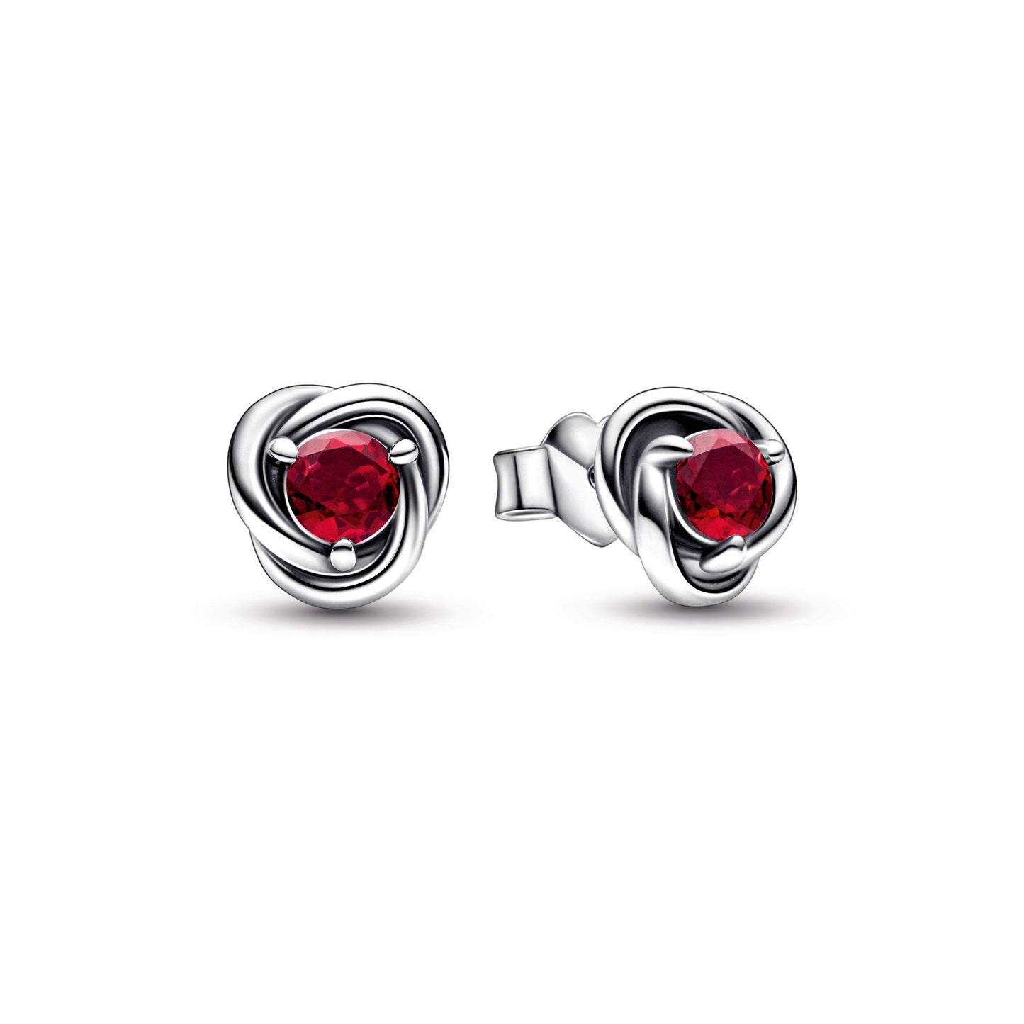 True Red Eternity Circle Stud Earrings Popular Style Premium Collection