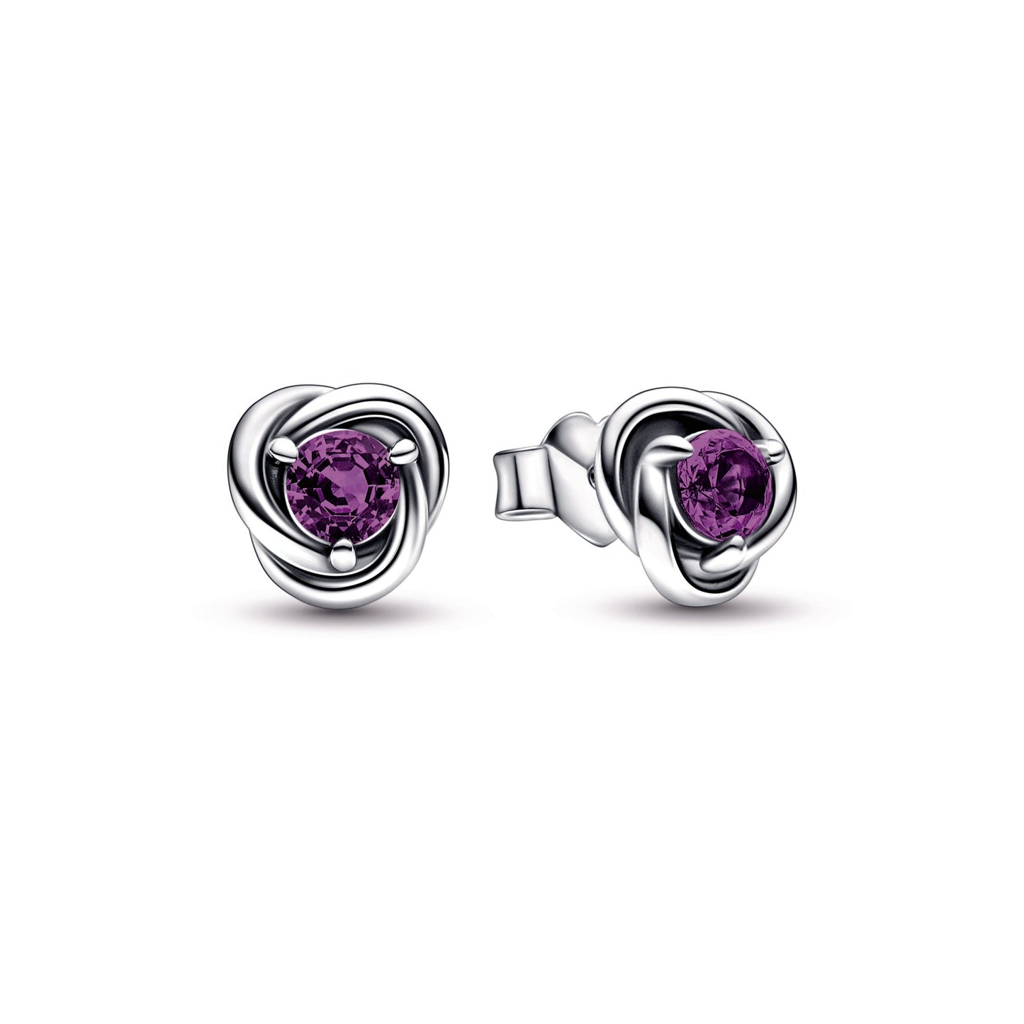 Purple Eternity Circle Stud Earrings Popular Style Premium Collection