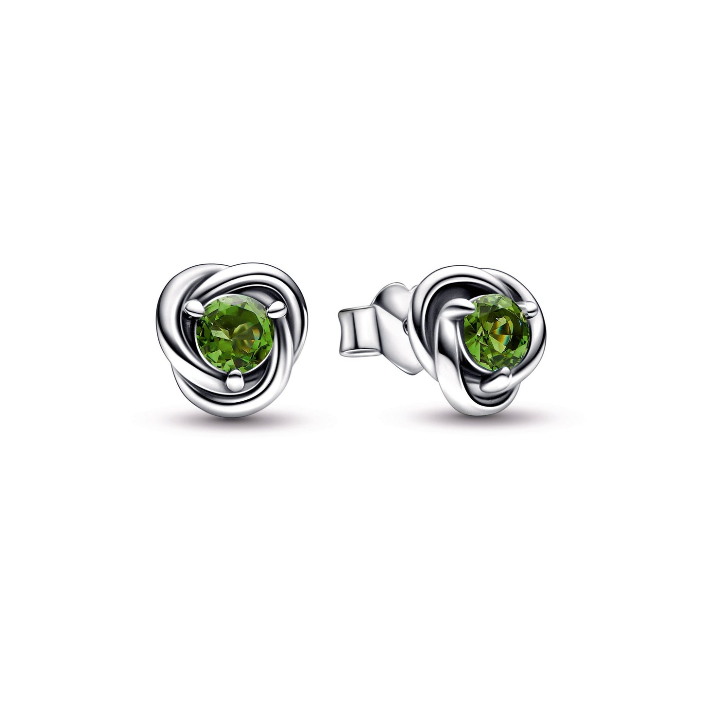 Spring Green Eternity Circle Stud Earrings Popular Style Premium Collection