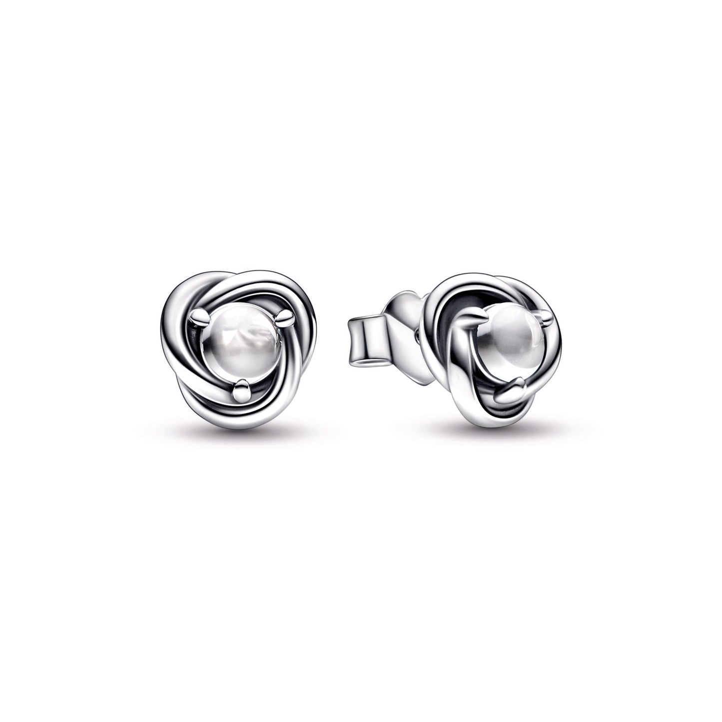 Clear Eternity Circle Stud Earrings Popular Style Premium Collection