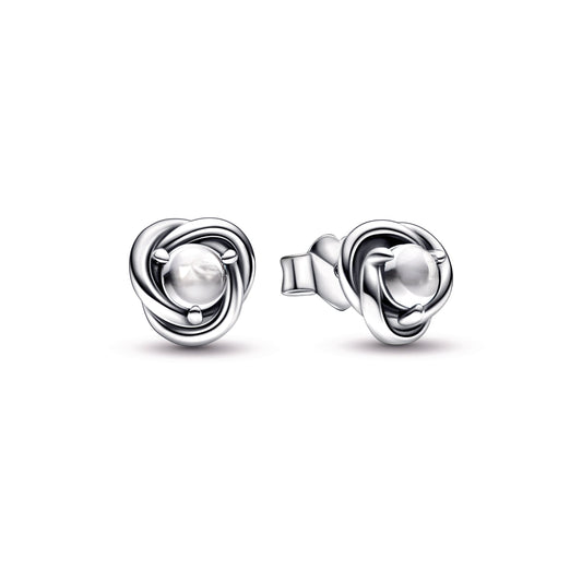 Clear Eternity Circle Stud Earrings Popular Style Premium Collection