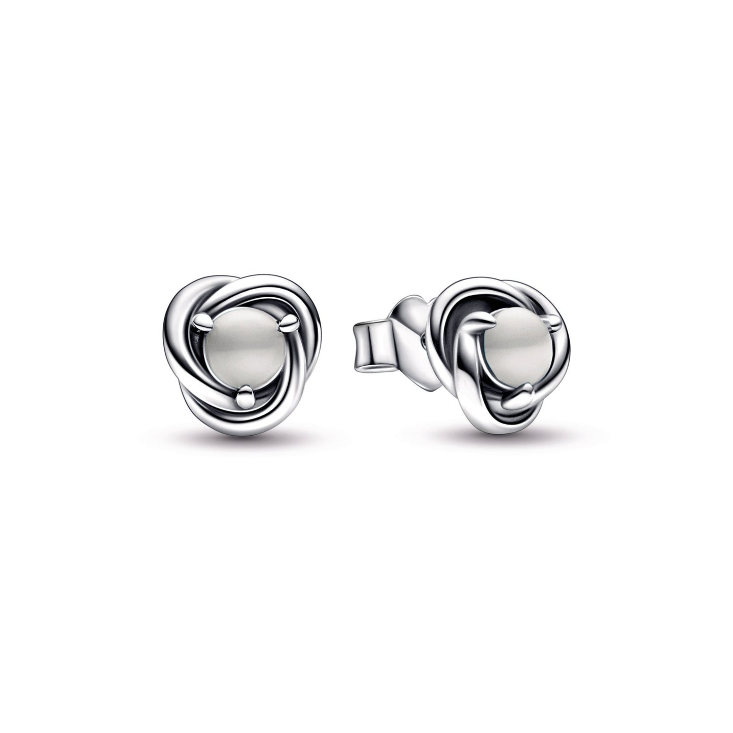 White Eternity Circle Stud Earrings Popular Style Premium Collection