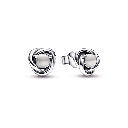 White Eternity Circle Stud Earrings Popular Style Premium Collection