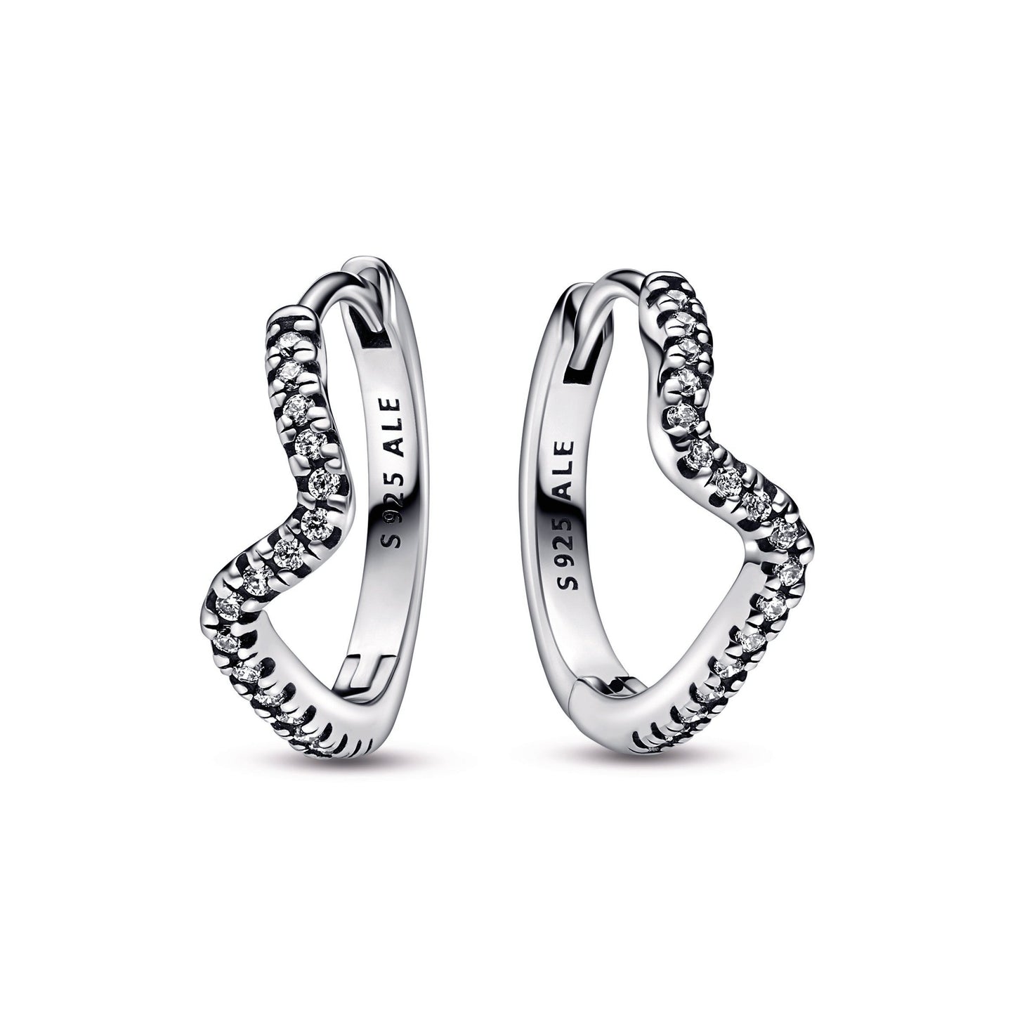 Sparkling Wave Hoop Earrings Popular Style Premium Collection
