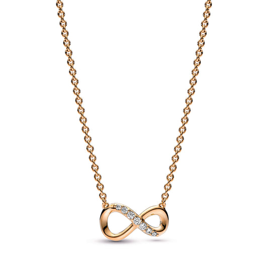 Sparkling Infinity Collier Necklace Premium Fashion Jewelry Gift Collection