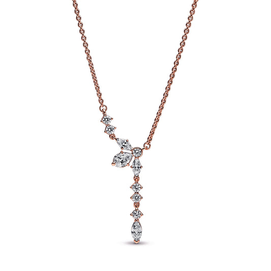 Sparkling Herbarium Cluster Drop Collier Necklace Premium Fashion Jewelry Gift Collection