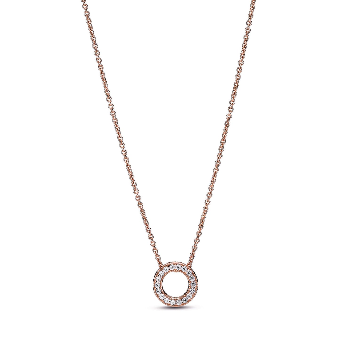 Pandora Logo Pavé Circle Collier Necklace Premium Fashion Jewelry Gift Collection