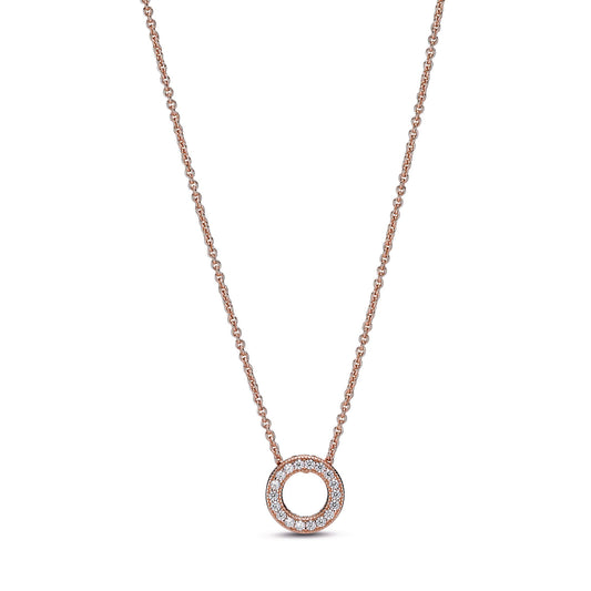 Pandora Logo Pavé Circle Collier Necklace Premium Fashion Jewelry Gift Collection