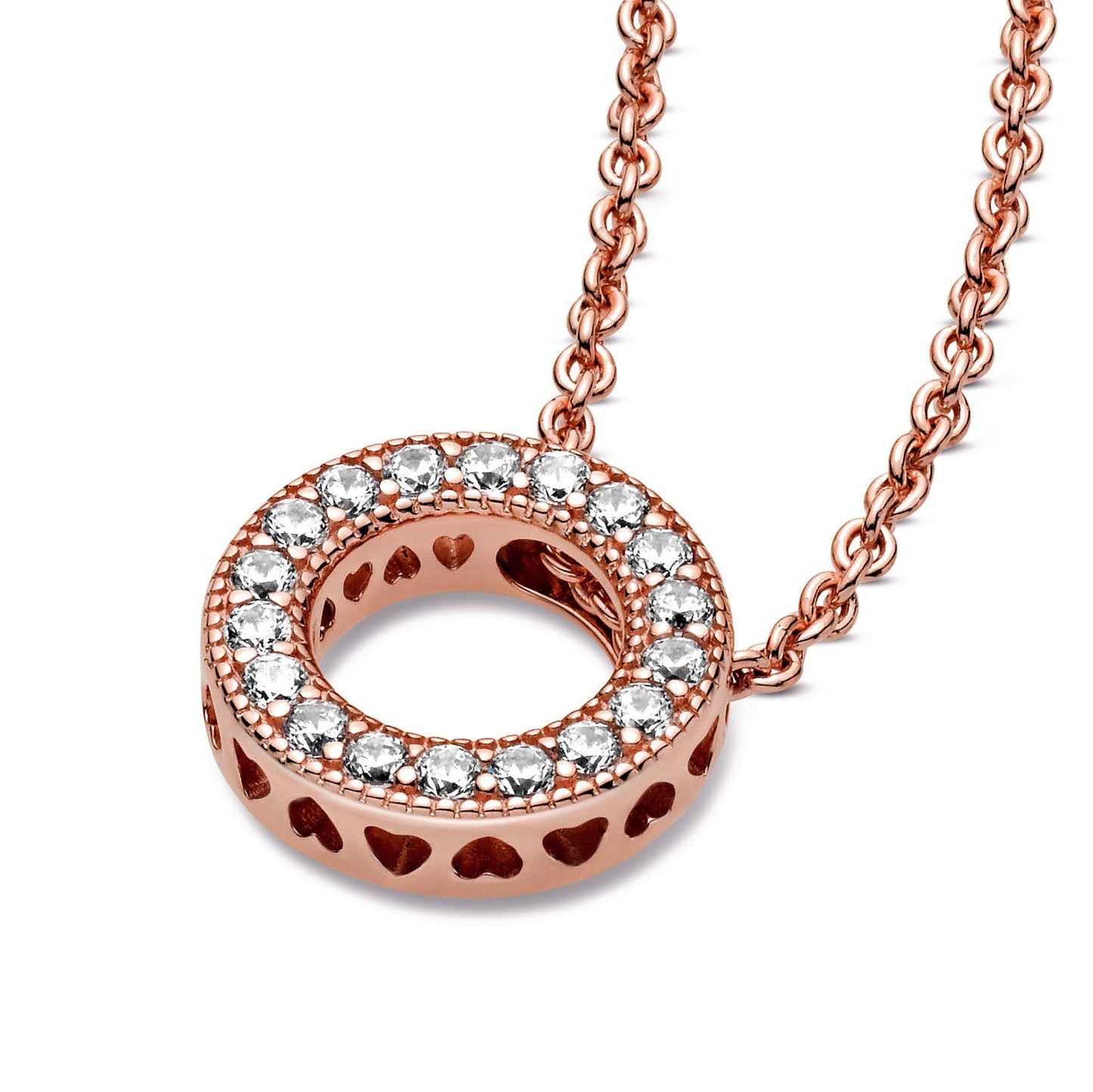 Pandora Logo Pavé Circle Collier Necklace Premium Fashion Jewelry Gift Collection