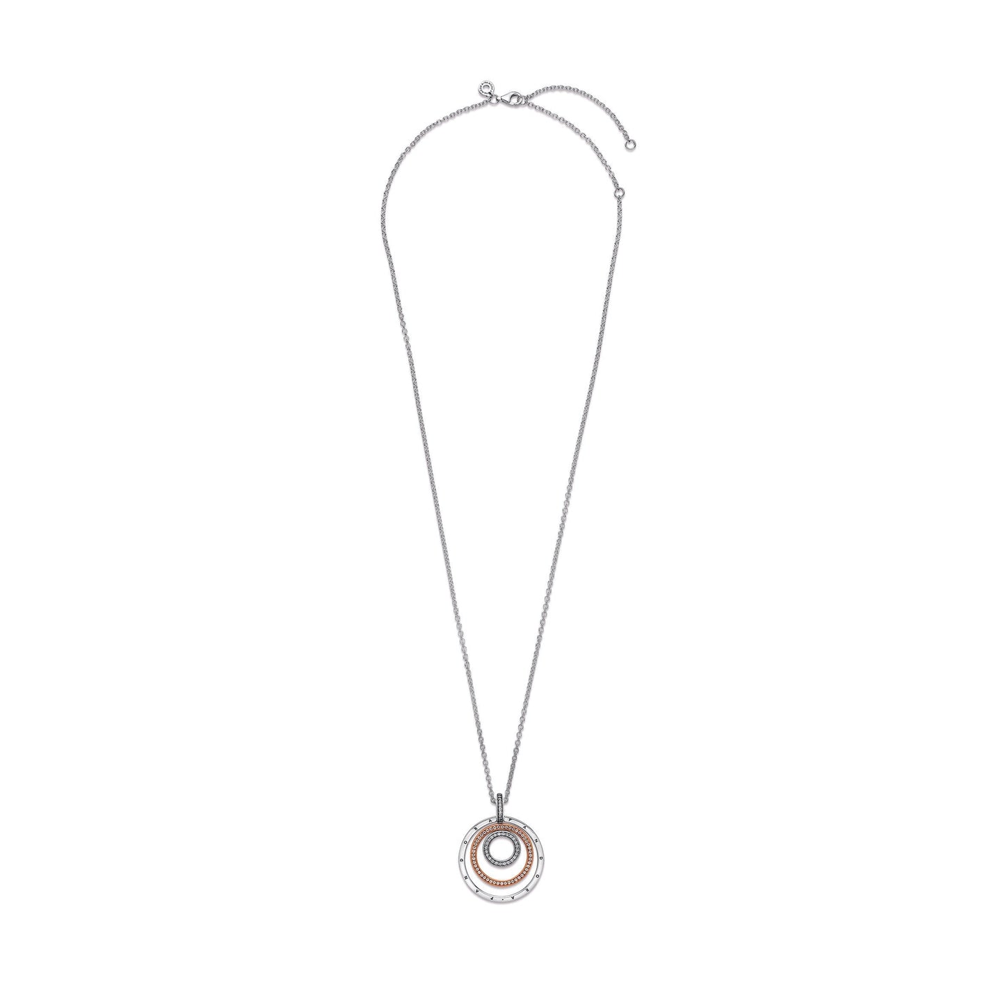 Two-tone Circles Pendant & Necklace Premium Fashion Jewelry Gift Collection