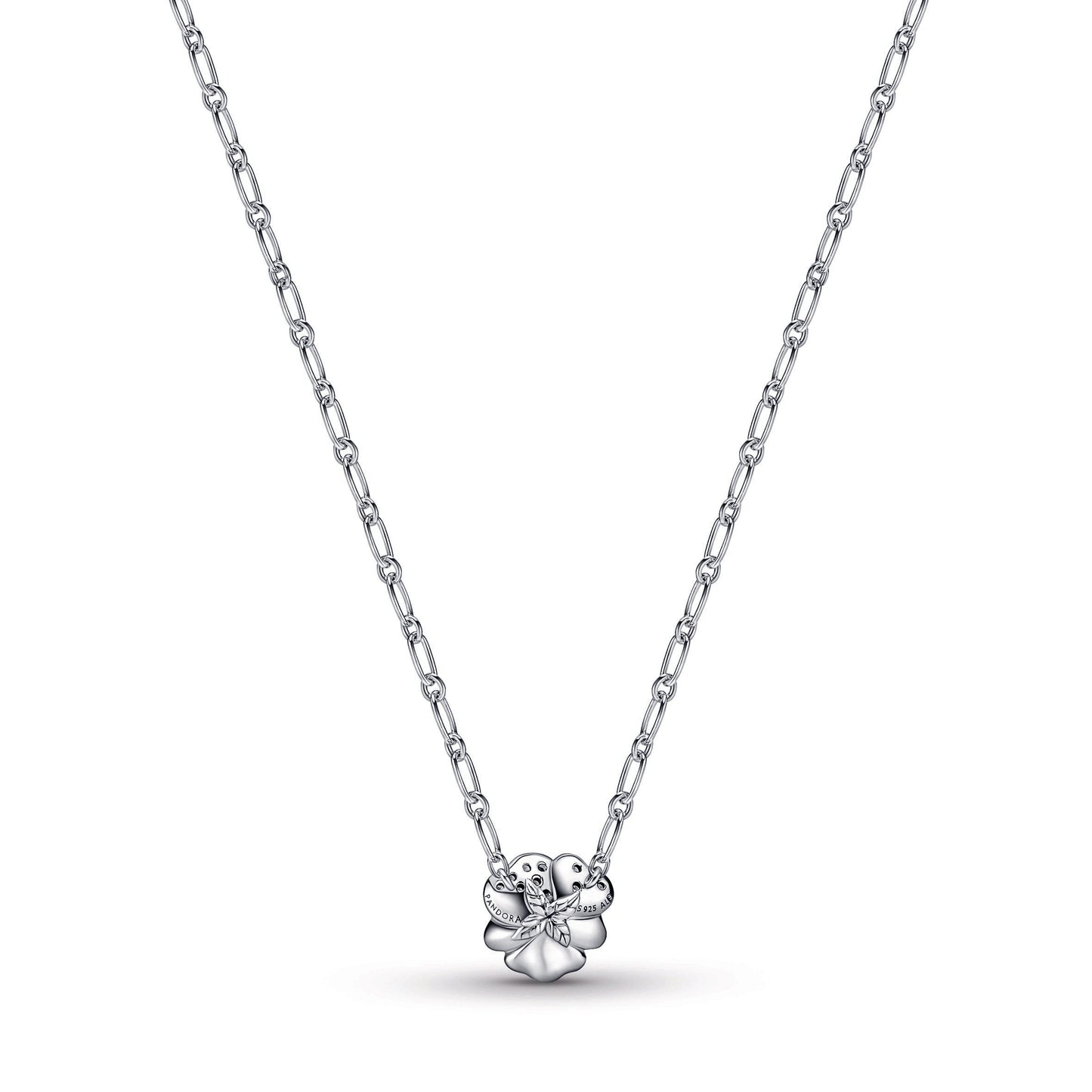 Blue Pansy Flower Pendant Necklace Premium Fashion Jewelry Gift Collection
