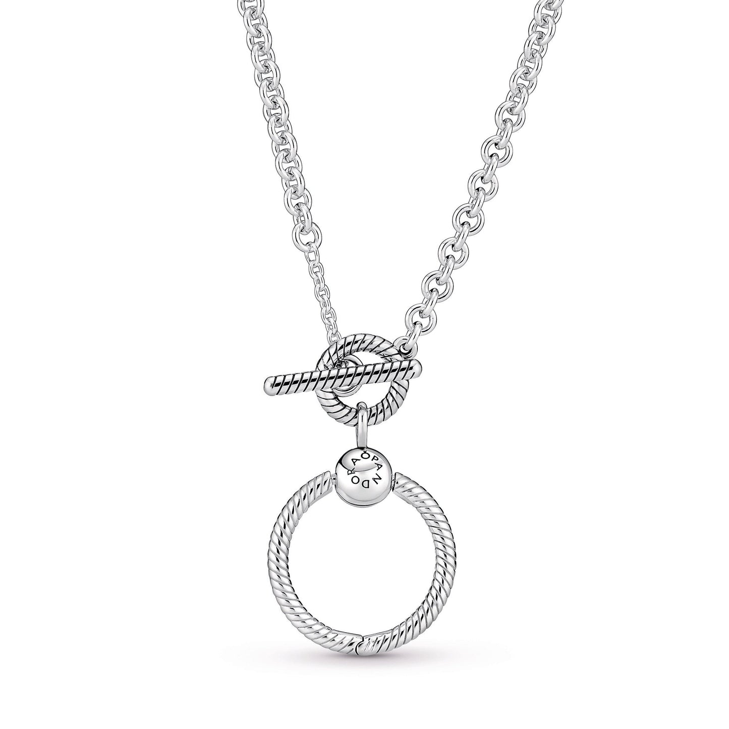 Pandora Moments O Pendant T-bar Necklace Premium Fashion Jewelry Gift Collection