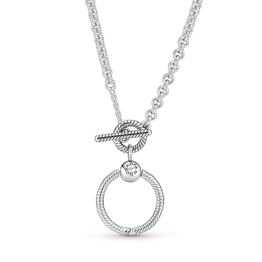 Pandora Moments O Pendant T-bar Necklace Premium Fashion Jewelry Gift Collection