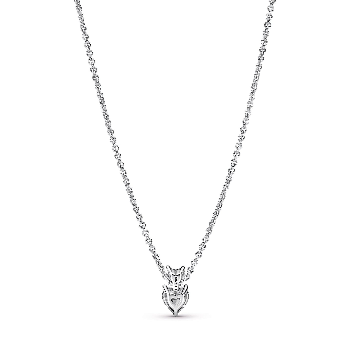 Double Heart Pendant Sparkling Collier Necklace Premium Fashion Jewelry Gift Collection