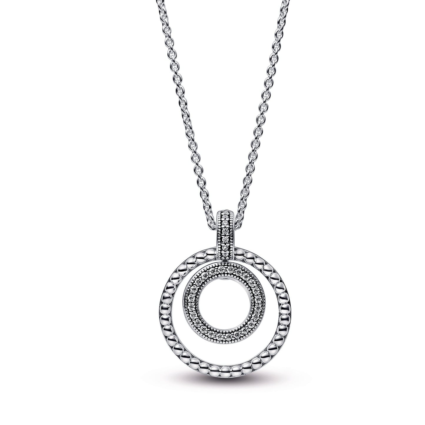 Pandora Signature Pavé & Beads Pendant & Necklace Premium Fashion Jewelry Gift Collection