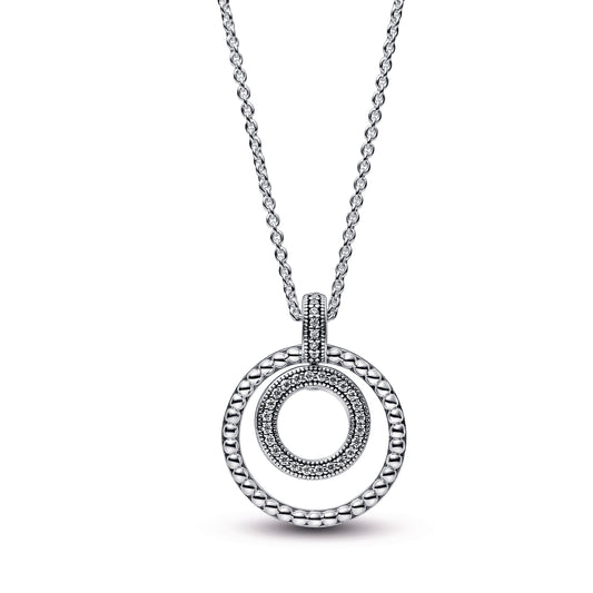 Pandora Signature Pavé & Beads Pendant & Necklace Premium Fashion Jewelry Gift Collection
