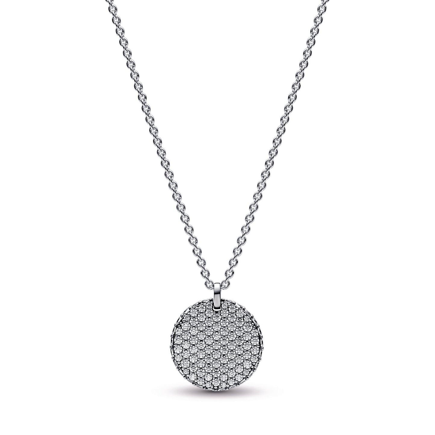 Pandora Timeless Pavé Round Pendant Necklace Premium Fashion Jewelry Gift Collection