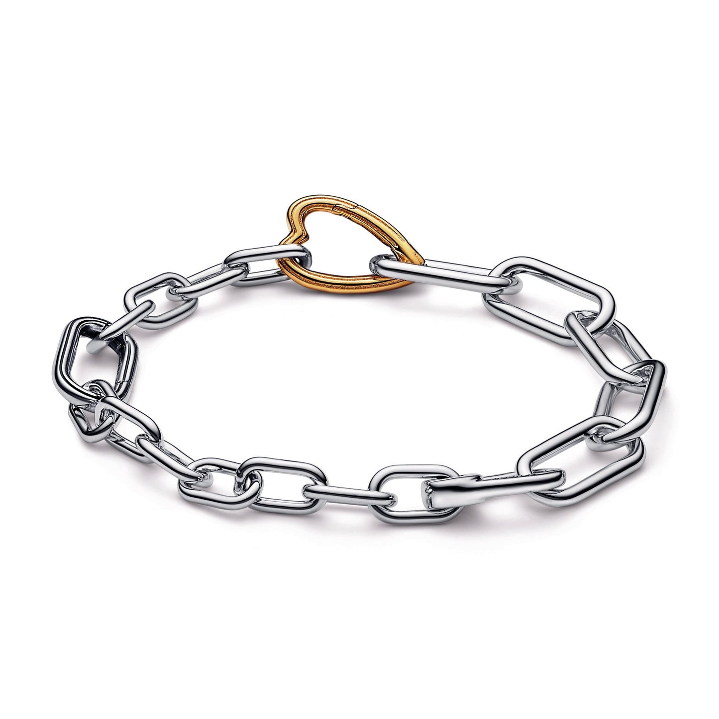 Pandora ME Two-tone Heart Link Chain Bracelet Premium Fashion Jewelry Gift Collection