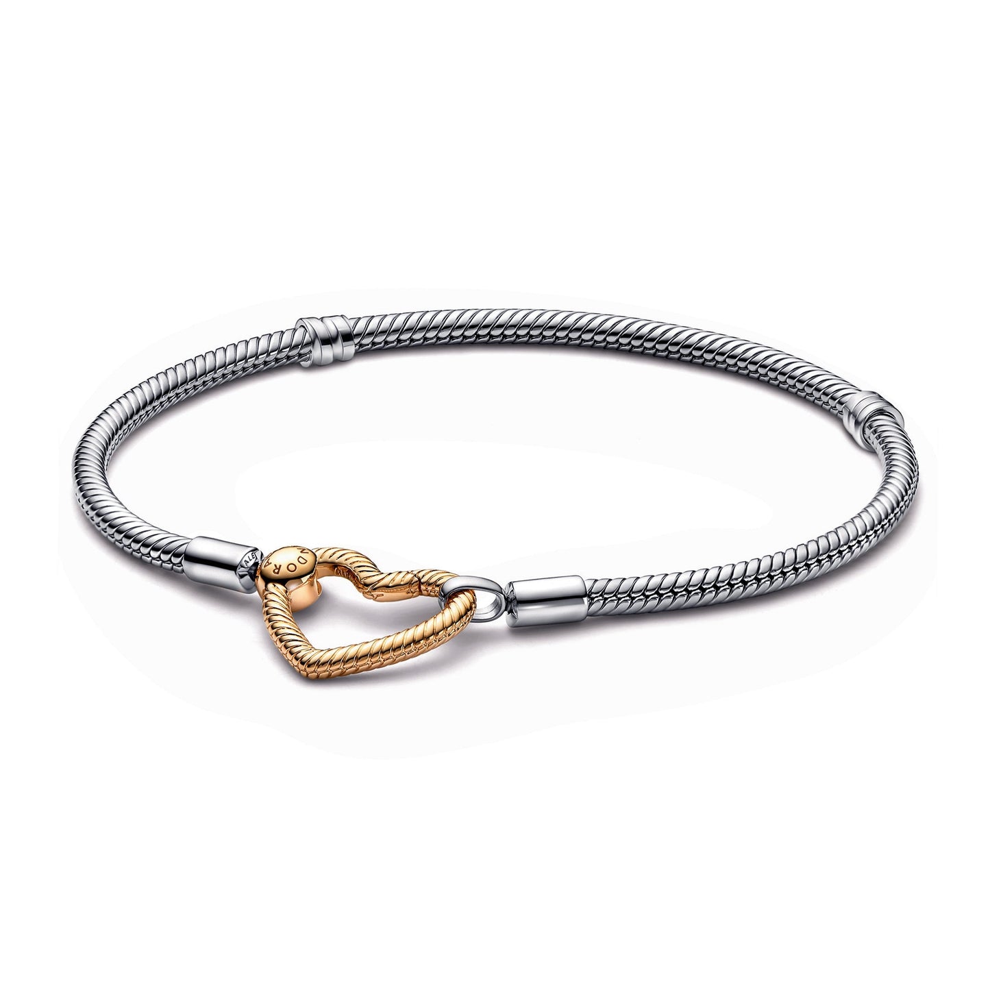 Pandora Moments Heart Closure Snake Chain Bracelet Premium Fashion Jewelry Gift Collection
