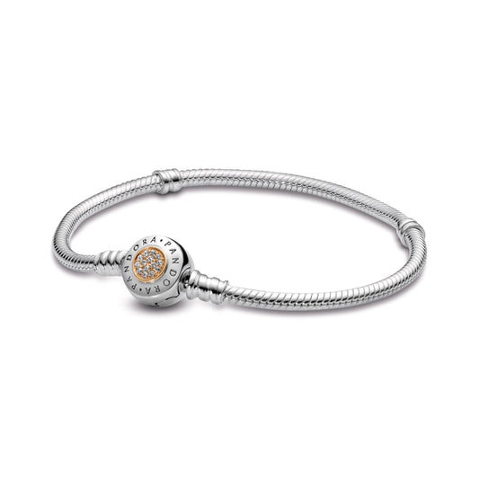 Pandora Moments Logo Clasp Snake Chain Bracelet Premium Fashion Jewelry Gift Collection