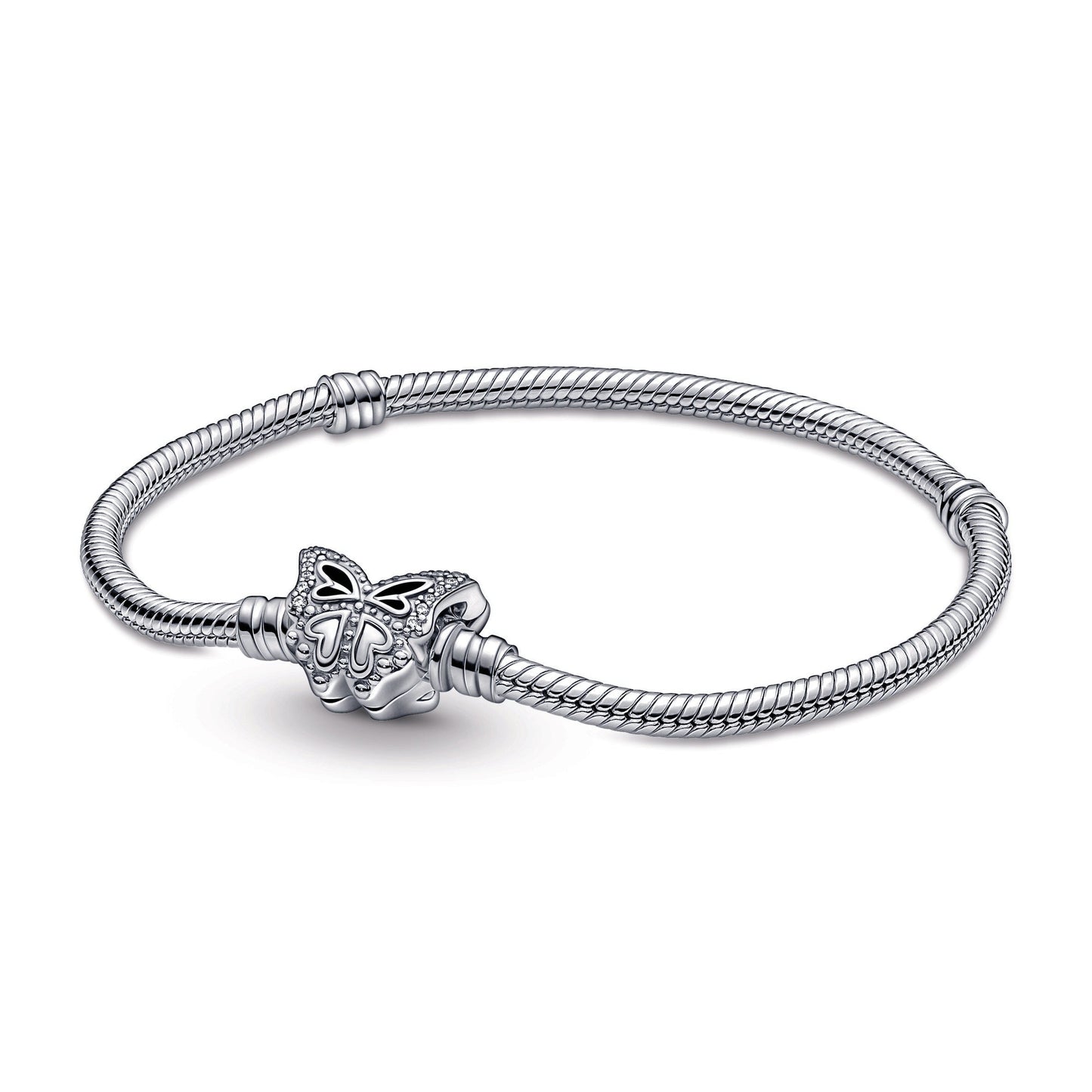 Pandora Moments Butterfly Clasp Snake Chain Bracelet Premium Fashion Jewelry Gift Collection