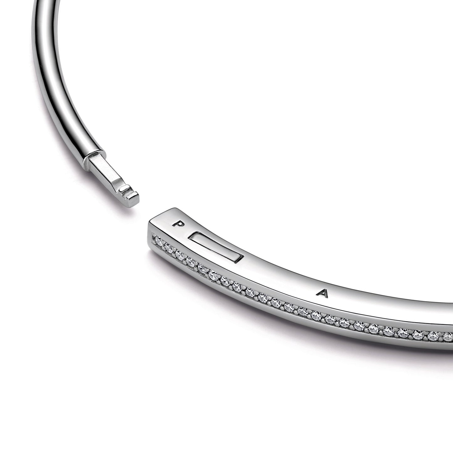 Pandora Signature I-D Pavé Bangle Premium Fashion Jewelry Gift Collection