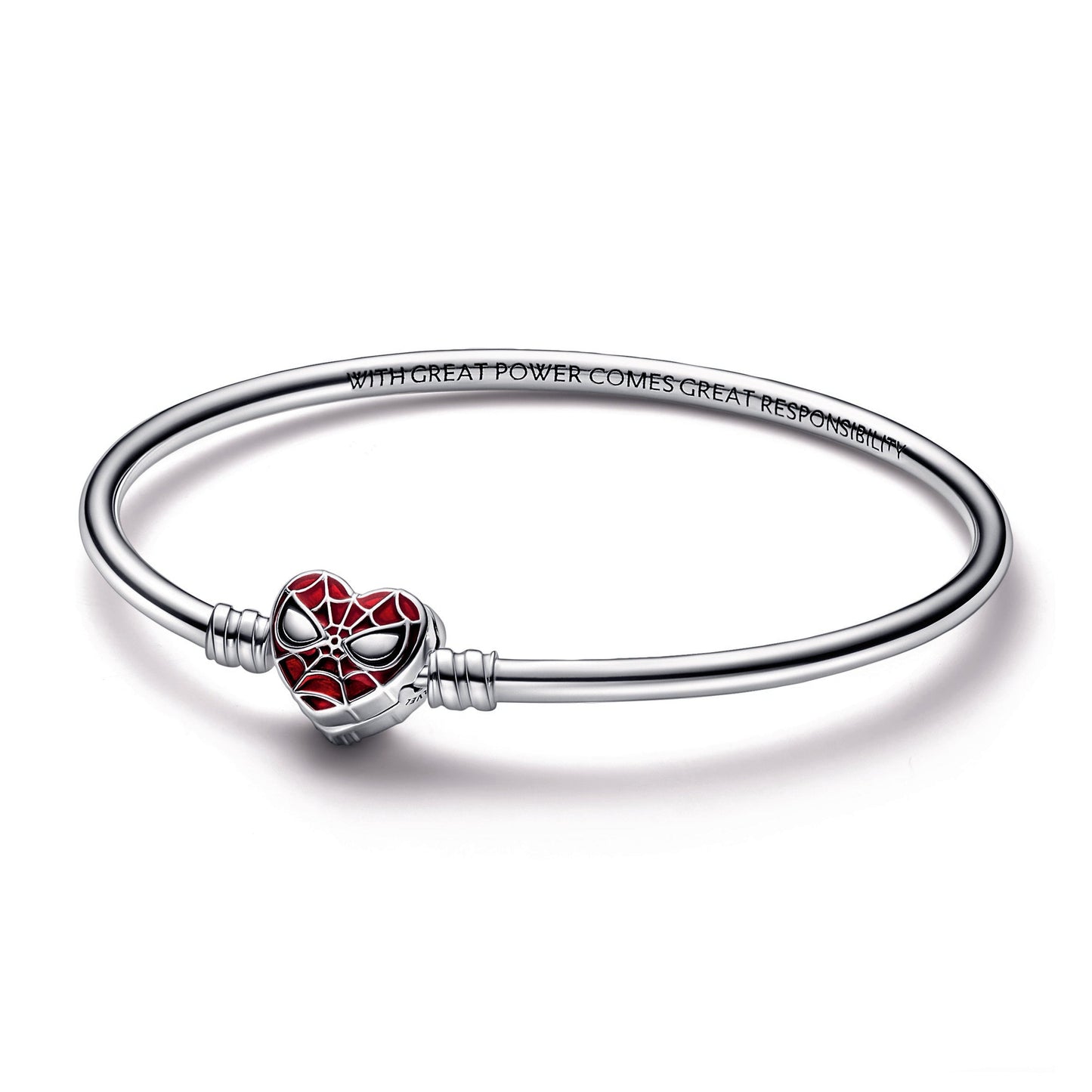Pandora Moments Marvel Spider-Man Mask Clasp Bangle Premium Fashion Jewelry Gift Collection