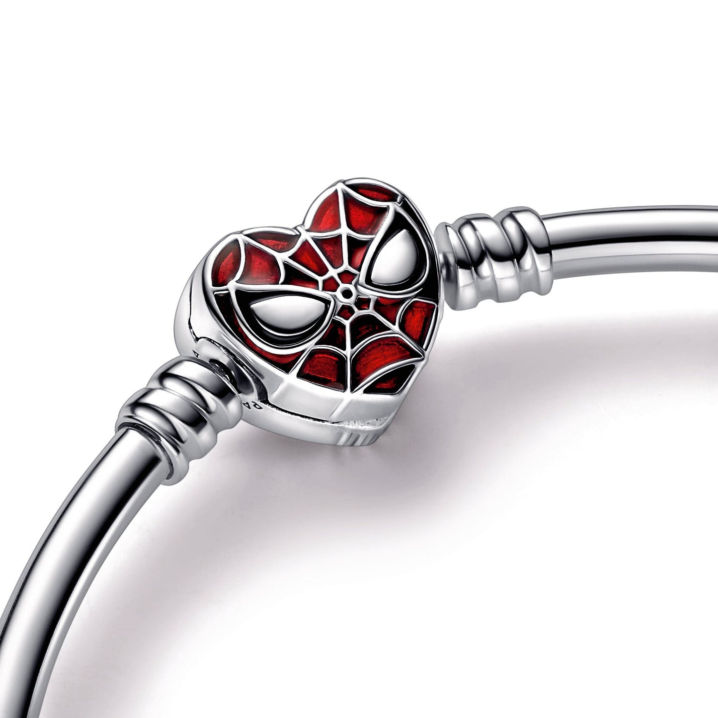 Pandora Moments Marvel Spider-Man Mask Clasp Bangle Premium Fashion Jewelry Gift Collection