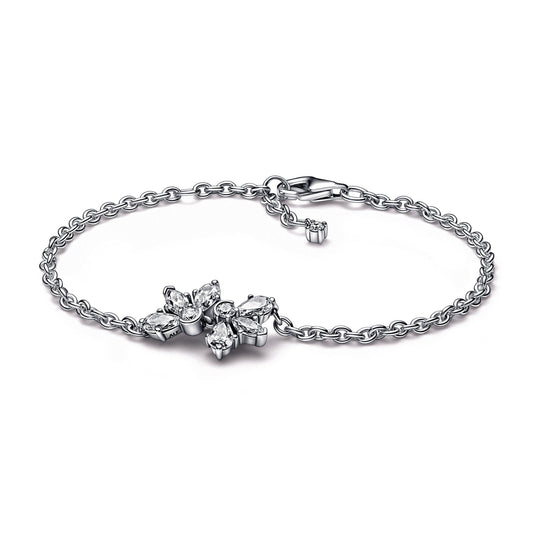 Sparkling Herbarium Cluster Chain Bracelet Premium Fashion Jewelry Gift Collection