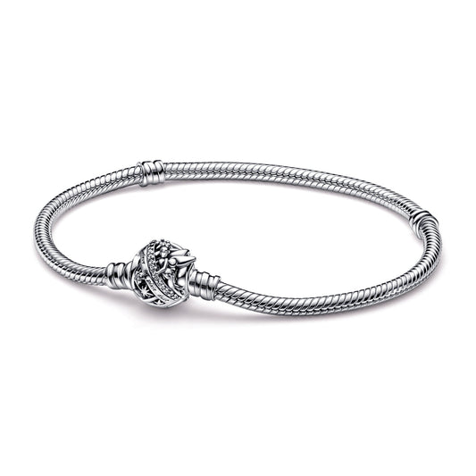 Disney Tinker Bell Clasp Moments Snake Chain Bracelet Premium Fashion Jewelry Gift Collection